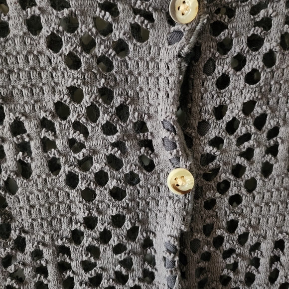 Free People Beach Love Song Crochet Duster Blue - Picture 8 of 11